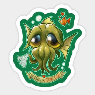 Lonely Cthulhu Sticker